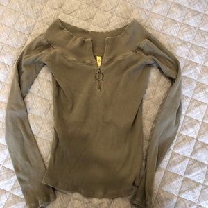 Free People off the shoulder long sleeve